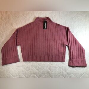 Boohoo Sweater Women's Size Medium Pink‎ Jumper NWT